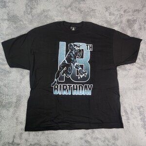 Marvel Black Panther 18th Birthday Graphic T-Shirt 2XL Black‎ Hanes 100% Cotton